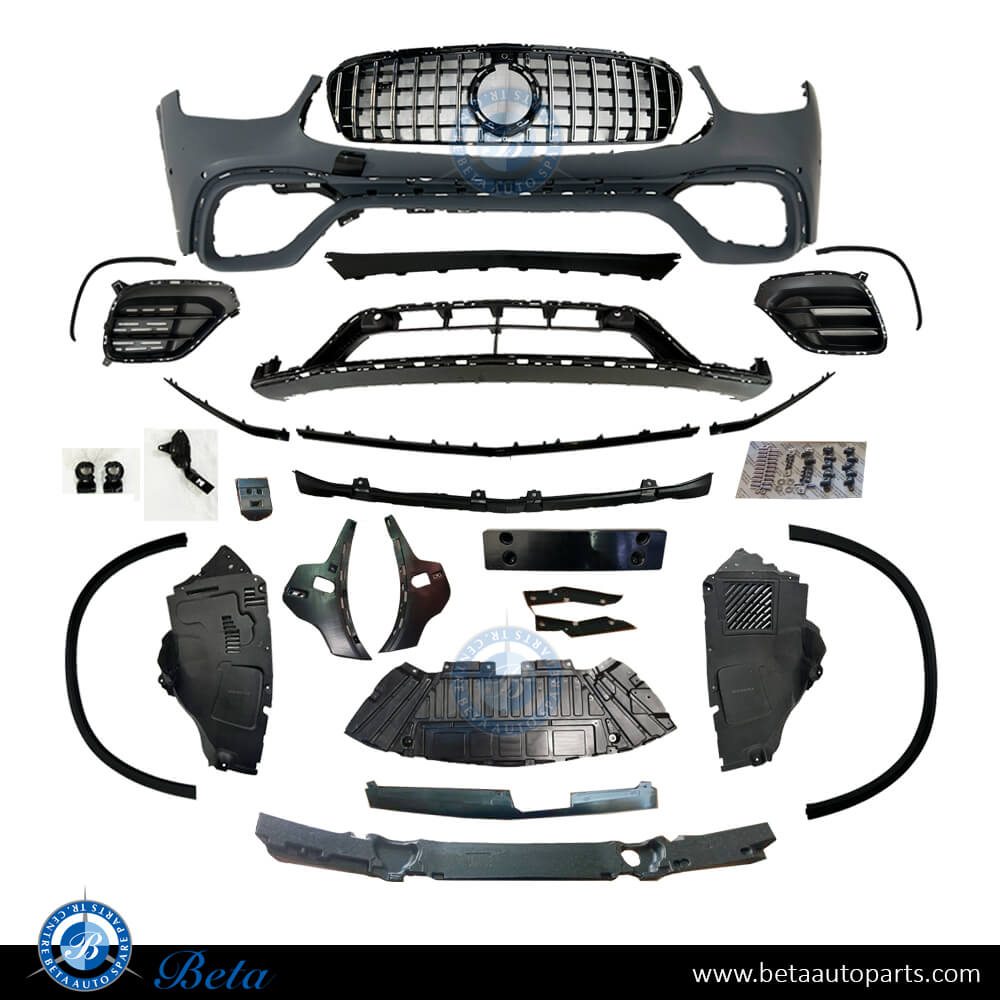 Front Bumper AMG GLC63 for Mercedes GLC-Class W253 2020-2022 models, Part Number 2538853605 Front Bumper AMG GLC63 for Mercedes GLC-Class W253 2020-2022 models, Part Number 2538853605